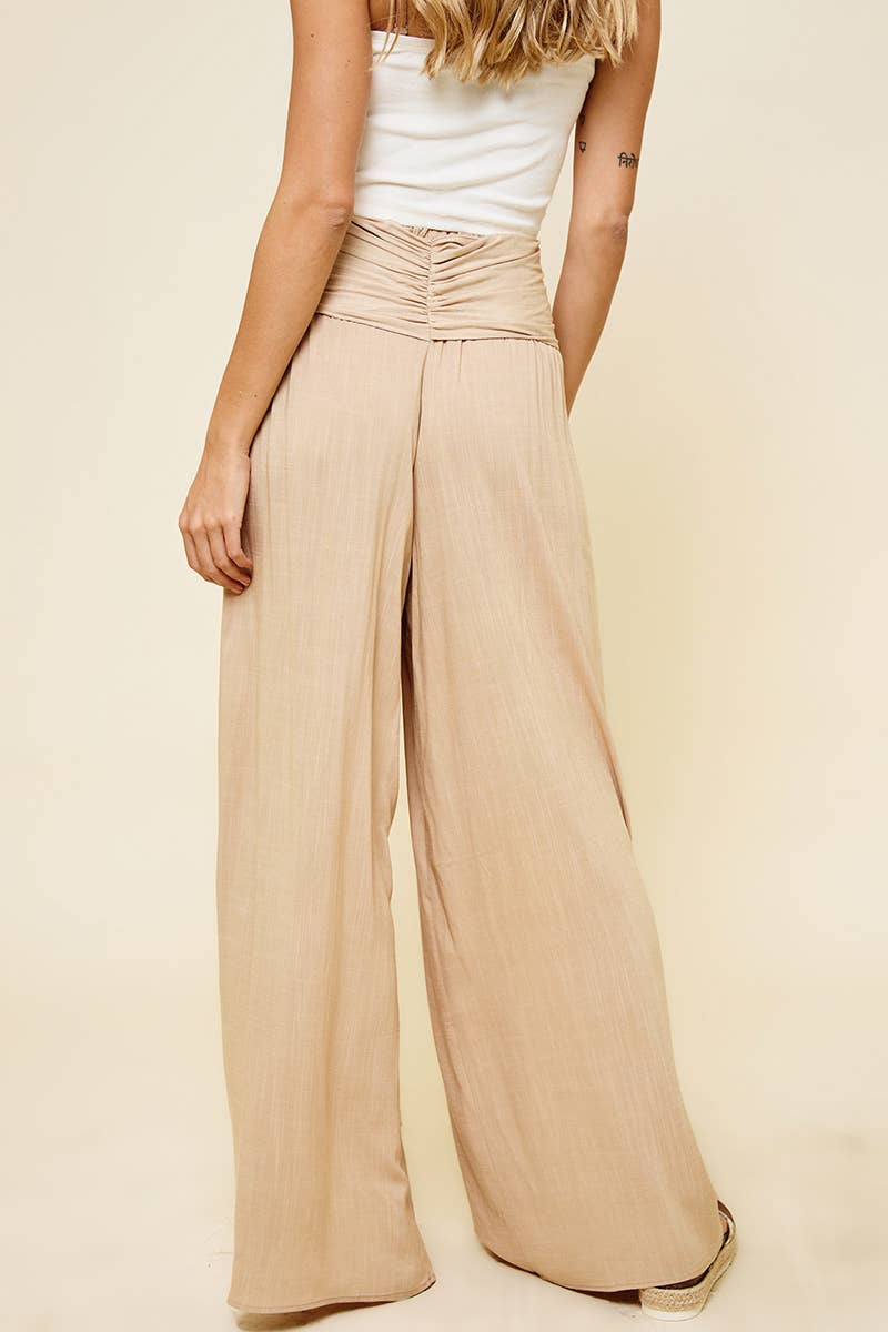 Tie Front Wide Leg Pants