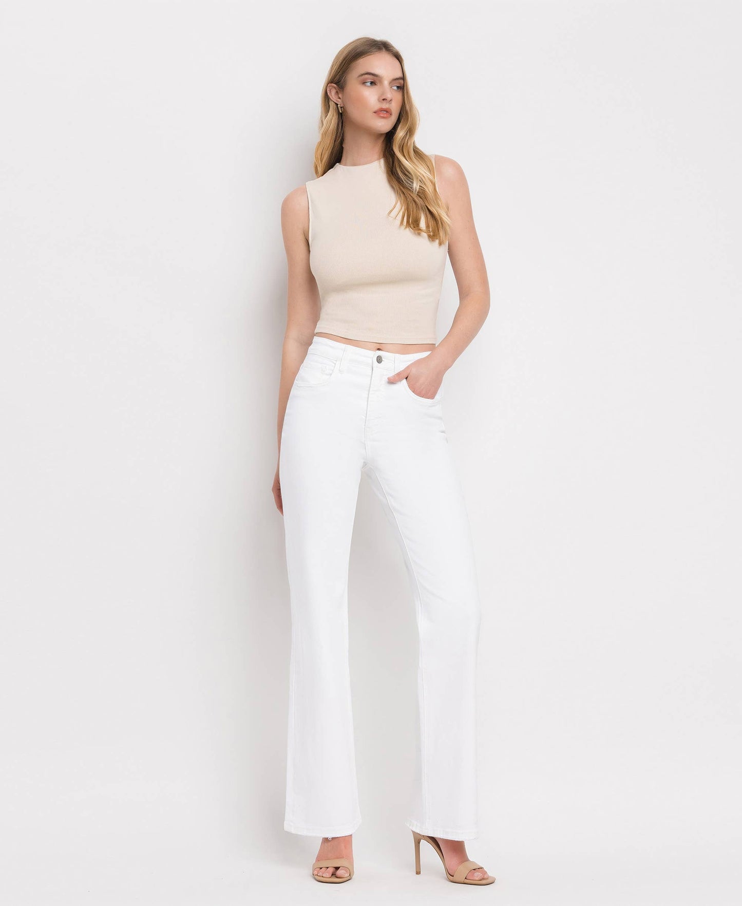 WHITE DENIM JEANS