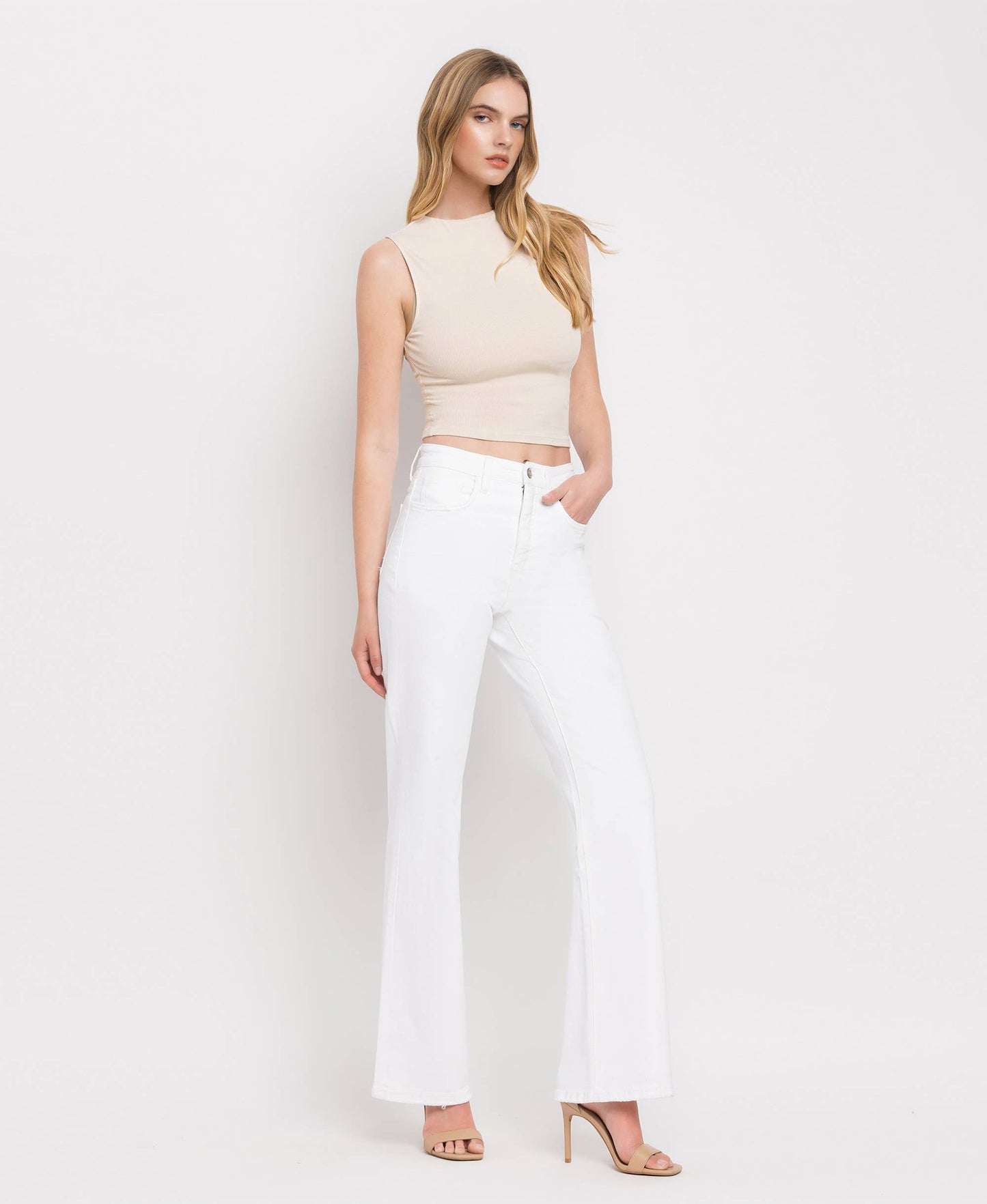 WHITE DENIM JEANS