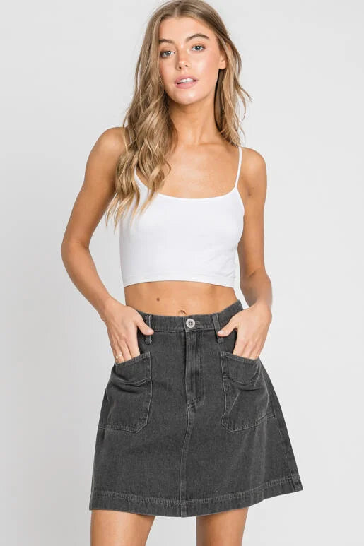 SLATE DENIM MINI