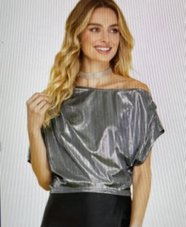 METALLIC COLD SHOULDER